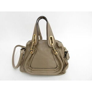 Chloe Paraty Bag Crossbody Leather Gray